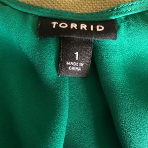 Torrid green georgette blouse-tank